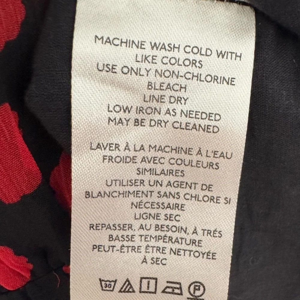 Free People Parker Top in Red & Black